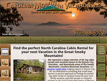 Tablet Screenshot of carolinamountainvacations.com